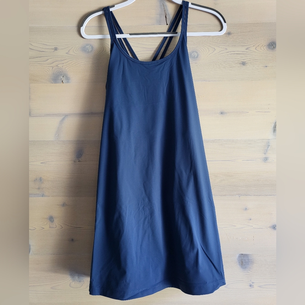 NWT FourLaps Vitality Athleisure Sport Dress Built-in Shorts Midnight Blue Small